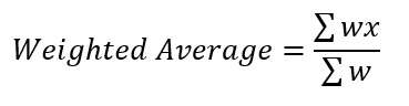 فرمول میانگین وزنی 1